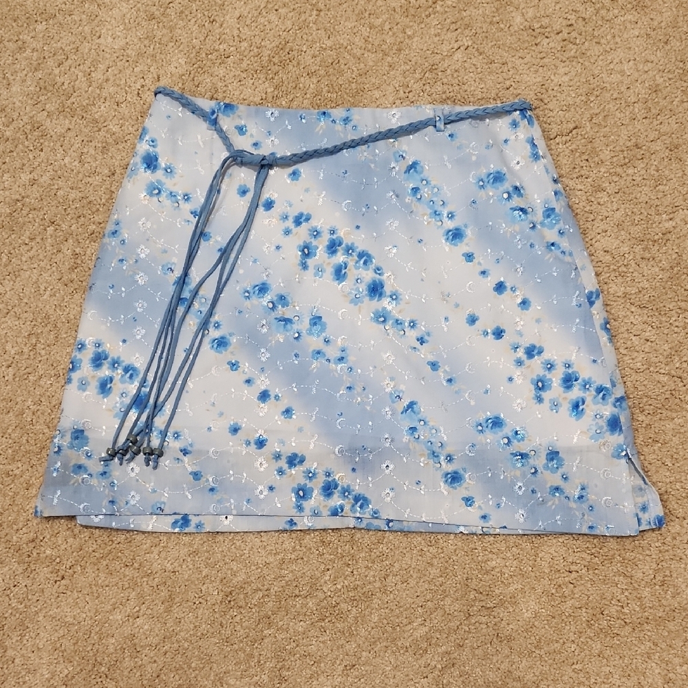 Floral Blue Skirt